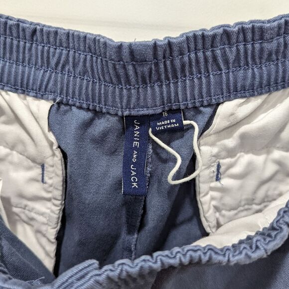 Janie And Jack Chino Twill Blue Preppy Church School Uniform Shorts Boys Size 16 - Picture 5 of 6